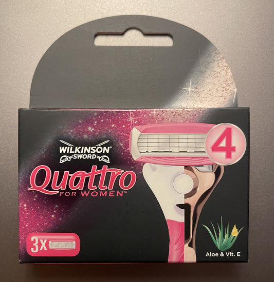 Wilkinson Sword Quattro for Women Pink & Rose Gold Razor Blades